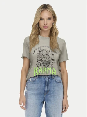 ONLY T-Shirt Lucy 15307412 Szary Regular Fit