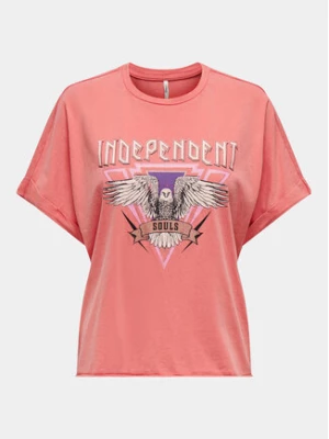 ONLY T-Shirt Lucy 15316637 Różowy Regular Fit
