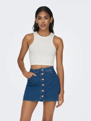 ONLY Top 15289846 Biały Cropped Fit