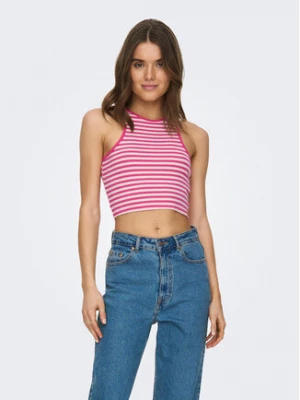 ONLY Top 15289846 Różowy Cropped Fit