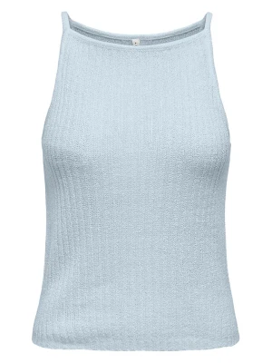 ONLY Top dzianinowy w kolorze błękitnym rozmiar: XS