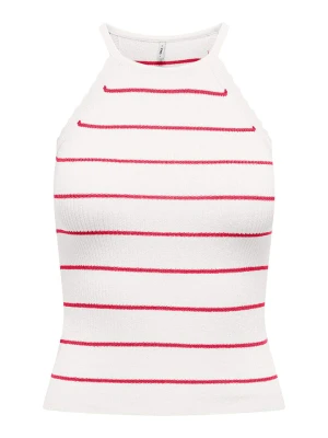 ONLY Top "Gemma" w kolorze biało-różowym rozmiar: XL