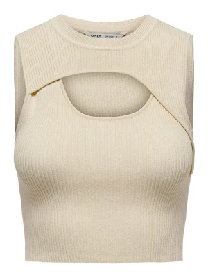 ONLY Top "Lizan" w kolorze beżowym rozmiar: XL
