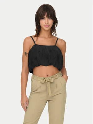 ONLY Top Lou 15342566 Czarny Cropped Fit