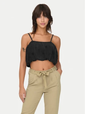 ONLY Top Lou 15342566 Czarny Cropped Fit