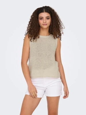 ONLY Top w kolorze beżowym rozmiar: M