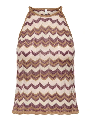 ONLY Top w kolorze beżowym rozmiar: M
