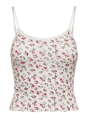ONLY Top w kolorze biało-czerwonym rozmiar: XL