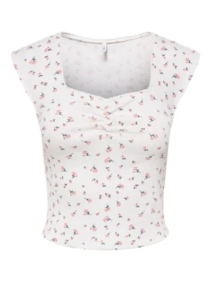 ONLY Top w kolorze białym rozmiar: XL