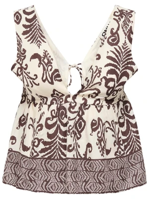 ONLY Top w kolorze brązowo-kremowym rozmiar: M