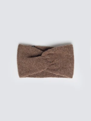 Opaska damska z ozdobnym splotem brązowa Nefreti 803 BIG STAR