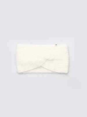 Opaska damska z ozdobnym splotem kremowa Holia 103 BIG STAR