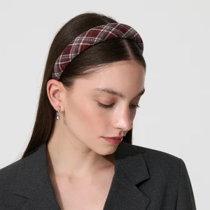 Opaska do włosów w kratkę House