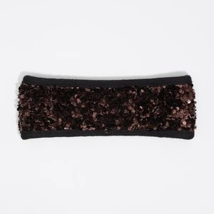 Opaska dzianina cekiny brązowa BIMBA Y LOLA