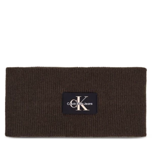 Opaska materiałowa Calvin Klein Jeans Monologo Rubber Headband K60K611258 Brązowy