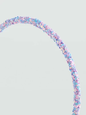 Opaska z bÅ‚yszczÄ…cymi koralikami liliowy - Dzieci - Rozmiar uniwersalny - MANGO KIDS