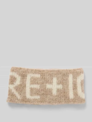 Opaska z mieszanki wełny i alpaki model 'HANINI2' Fire + Ice