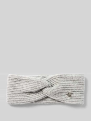 Opaska z mieszanki wełny jagnięcej z aplikacją z logo CK Calvin Klein