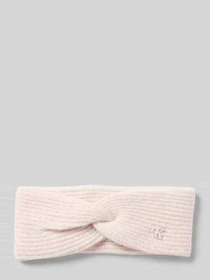 Opaska z mieszanki wełny jagnięcej z aplikacją z logo CK Calvin Klein