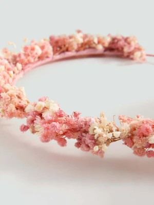 Opaska z wiecznymi kwiatami blady róż - Dzieci - Rozmiar uniwersalny - MANGO KIDS