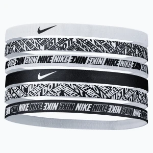Opaski na głowę Nike Headbands Printed 6 szt. white