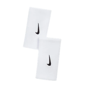 Opaski na nadgarstek o podwójnej szerokości 2.0 Nike Swoosh (2 szt.) - Biel