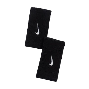 Opaski na nadgarstek o podwójnej szerokości 2.0 Nike Swoosh (2 szt.) - Czerń
