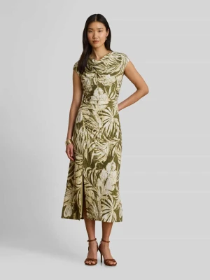 Opinająca sylwetkę sukienka casualowa w długości midi Lauren Ralph Lauren Oliwkowy