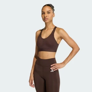 Optime Essentials Workout High Support Bra Adidas Aurora Coffee