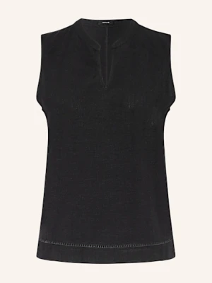 Opus Bluzka Bez Rękawów Farbicia schwarz