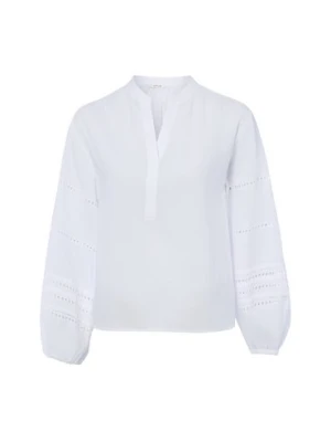 Opus Bluzka damska - Filandra Kobiety Bawełna (100%) biały jednolity,