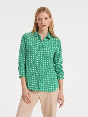 OPUS Bluzka "Falkine" w kolorze zielono-białym rozmiar: 40