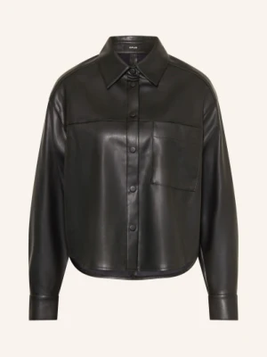 Opus Bluzka Fedgy Imitująca Skórę schwarz