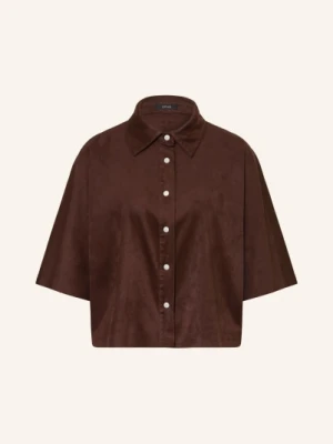 Opus Bluzka Fermes O Wyglądzie Skóry braun