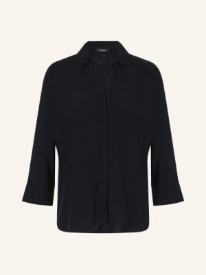 Opus Bluzka Koszulowa Flavena Z Mieszanki Materiałów, Z Rękawami 3/4 blau