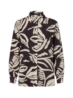 Opus Damska bluzka koszulowa - Fumine Kobiety Bawełna brązowy|beżowy wzorzysty,