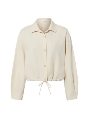 Opus Damska bluzka koszulowa z zawartością lnu - Formente Kobiety Bawełna beżowy jednolity,