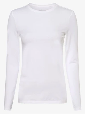 Opus Damska koszulka z długim rękawem Kobiety Dżersej biały jednolity,