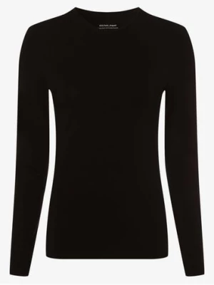 Opus Damska koszulka z długim rękawem Kobiety Dżersej czarny jednolity,