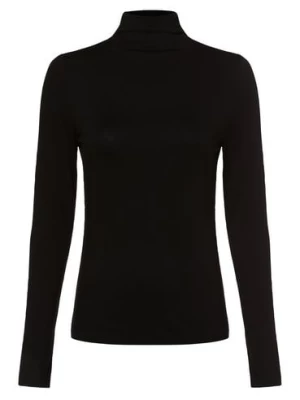 Opus Damska koszulka z długim rękawem Kobiety wiskoza czarny jednolity,