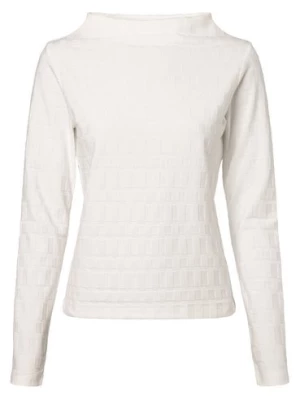 Opus Damska koszulka z długim rękawem - Solveny Kobiety Bawełna biały wypukły wzór tkaniny,