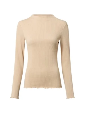 Opus Damska koszulka z długim rękawem - Somanzi Kobiety beżowy wypukły wzór tkaniny,