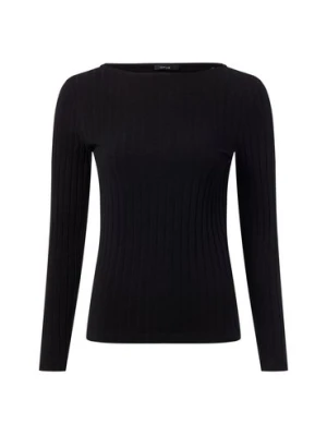 Opus Damska koszulka z długim rękawem - Sovke Kobiety Bawełna czarny jednolity,