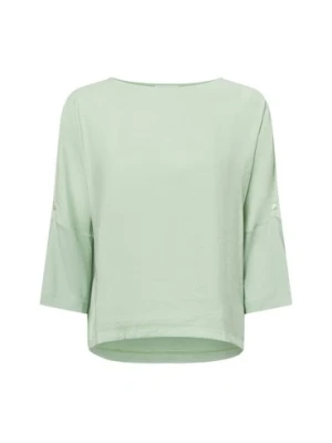 Opus Damska koszulka z długim rękawem - Sumana Kobiety wiskoza zielony jednolity,