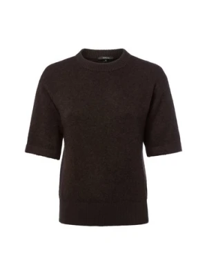 Opus Damska koszulka z dzianiny z zawartością moheru - Pami Kobiety Sztuczne włókno brązowy jednolity,