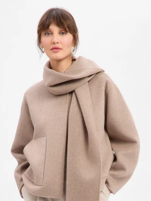 Opus Damska kurtka wełniana - Henrica Kobiety brązowy jednolity,