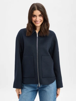 Opus Damska kurtka wełniana - Hillvyn Kobiety niebieski jednolity,