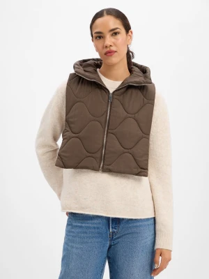 Opus Damska pikowana kamizelka - Arauti flow Kobiety Sztuczne włókno brązowy jednolity,