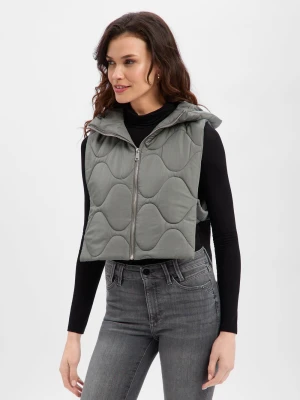 Opus Damska pikowana kamizelka - Arauti flow Kobiety Sztuczne włókno zielony jednolity,