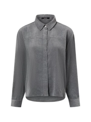 Opus Damska sztruksowa bluzka koszulowa - Flanky Kobiety Sztuczne włókno szary jednolity,